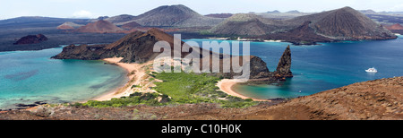 Panoramablick von Bartolome Insel - Galapagos-Inseln, Ecuador Stockfoto