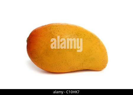 leckere Mango Südfrucht isoliert auf weiss Stockfoto