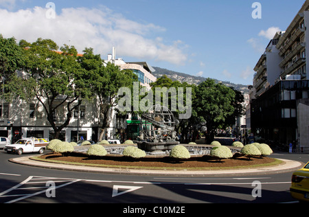 Zentrum, Rotunde Infante, Funchal, Madeira, Portugal, Europa Stockfoto