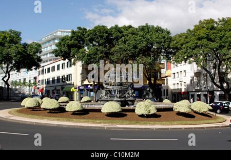 Zentrum, Rotunde Infante, Funchal, Madeira, Portugal, Europa Stockfoto