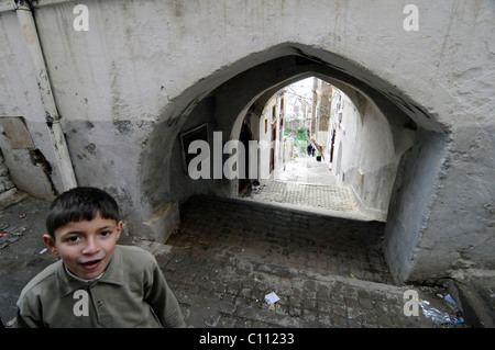 Straßenszene in Algier der Altstadt, in der Kasbah. Stockfoto