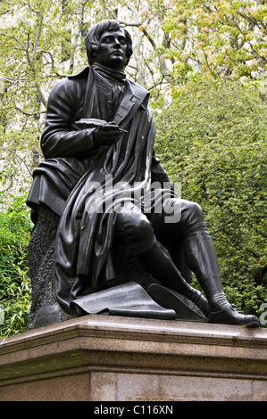 Robert Burns Statue in Victoria Embankment Gardens, London Stockfoto