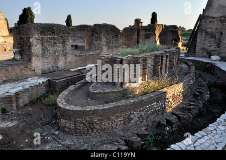 Ellip Nymphäum, Kaiserpalast, Domus Flavia, Palatin, Rom, Latium, Italien, Europa Stockfoto