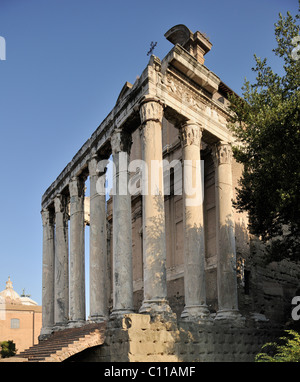 Tempel des Antoninus Pius und der faustina im Forum Romanum, Rom, Italien, Europa Stockfoto