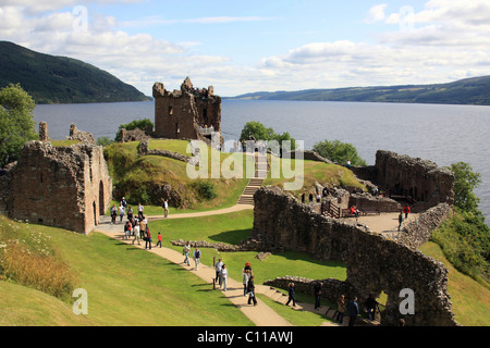 Urquhart Castle am Loch Ness, Schottland, Vereinigtes Königreich, Europa Stockfoto