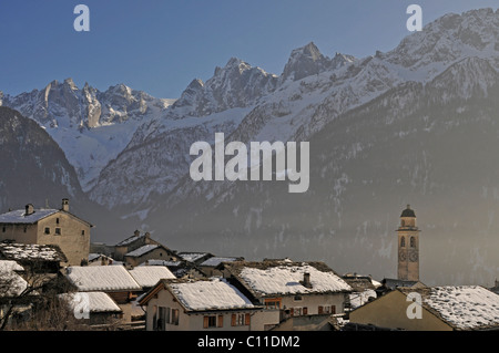 Soglio, Bergell, Graubünden, Schweiz, Europa Stockfoto