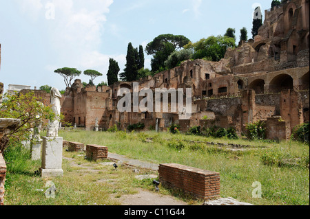 Tempel, Haus der Vestalinnen, Forum Romanum oder das Forum Romanum, Rom, Latium, Italien, Europa Stockfoto