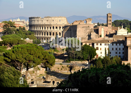 Kolosseum, Basilika des Maxentius, Constantine Basilica, Basilica di Santa Francesca Romana, Rom, Latium, Italien, Europa Stockfoto