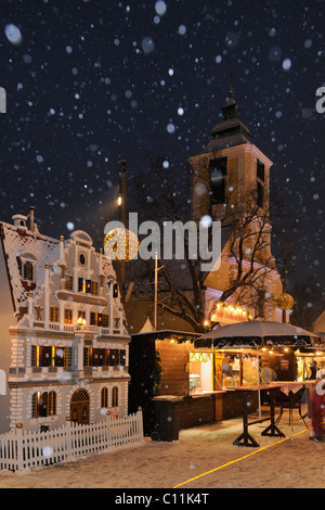 Weihnachtsmarkt, Leobersdorf, Triestingtal, Niederösterreich, Österreich Stockfoto