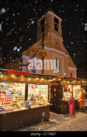 Weihnachtsmarkt, Leobersdorf, Triestingtal, Niederösterreich, Österreich Stockfoto