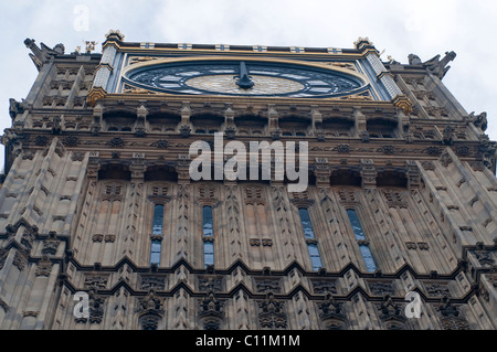 Das Ziffernblatt der St Stephen Tower am Palace of Westminster, auch bekannt als Big Ben, London, England, UK Stockfoto