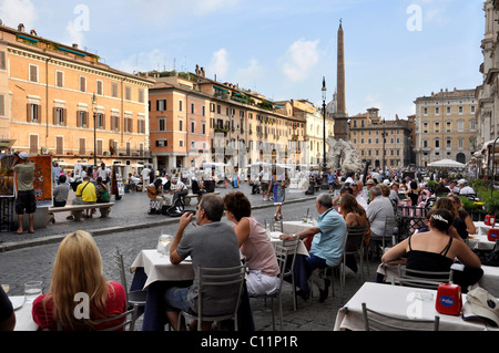 Restaurant, Ristorante, Piazza Navona Quadrat, Rom, Latium, Italien, Europa Stockfoto