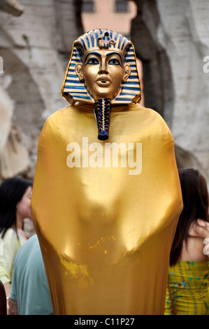 Maske, ägyptischen Pharaos Tutanchamun, Piazza Navona Quadrat, Rom, Latium, Italien, Europa Stockfoto