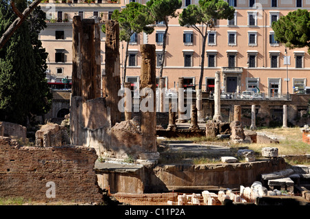 Alte Runde, Area Sacra Argentinien, Largo Torre Argentina Tempelplatz, Rom, Latium, Italien, Europa Stockfoto