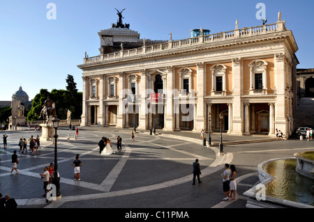 Palazzo Nuovo, Piazza del Campidoglio Kapitolsplatz, Rome, Lazio, Italien, Europa Stockfoto