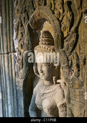 Ta Prohm, Siem Reap, Kambodscha - ursprünglich ein buddhistischer Tempel gebaut im 12. Jahrhundert Stockfoto