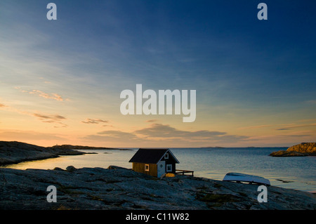 Holzhaus, Smoegen, West coast, Schweden, Skandinavien, Europa Stockfoto