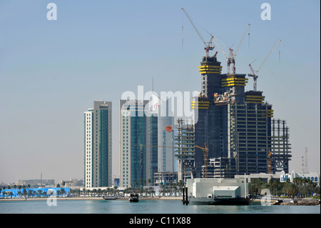 Bau-Boom in Asien, Nahost, Emirat Katar, Doha Stockfoto
