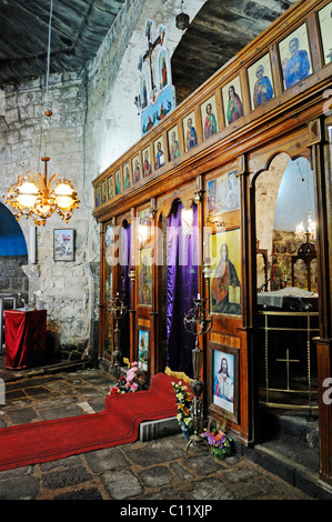 Achteckige griechisch-orthodoxe Kirche des Heiligen Georg aus dem 6. Jahrhundert, Ezraa, Syrien, Asien Stockfoto