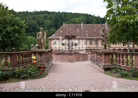 Bronnbach Abbey Kloster Garten, Main-Tauber-Kreis, Bronnbach, Hessen, Deutschland, Europa Stockfoto