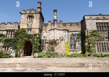 Mittelalterliche und Tudor Haus Haddon Hall Bakewell Derbyshire Stockfoto