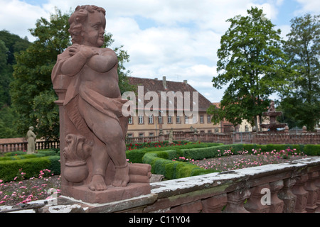 Bronnbach Abbey Kloster Garten, Main-Tauber-Kreis, Bronnbach, Hessen, Deutschland, Europa Stockfoto