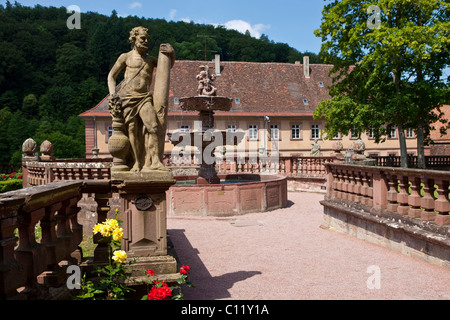 Bronnbach Abbey Kloster Garten, Main-Tauber-Kreis, Bronnbach, Hessen, Deutschland, Europa Stockfoto