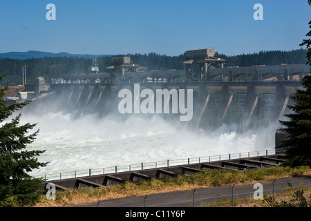 Kraftwerk an der Bonneville Dam, Bradford Insel Displayqualität, USA Stockfoto