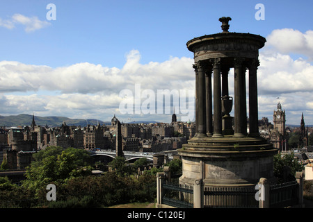 Blick über Edinburgh vom Calton Hill, Edinburgh, Schottland, Vereinigtes Königreich, Europa Stockfoto
