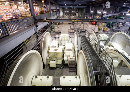 Das Cable Car Museum, San Francisco, California, Vereinigte Staaten von Amerika Stockfoto