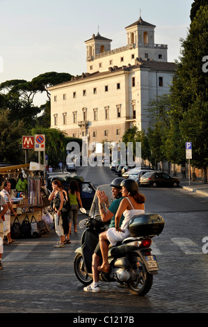 Villa Medici, Viale Trinita dei Monti, Rom, Latium, Italien, Europa Stockfoto