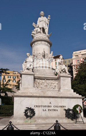 Denkmal für Christoph Columbus, Genova, Genua, Ligurien, Italien, Europa Stockfoto
