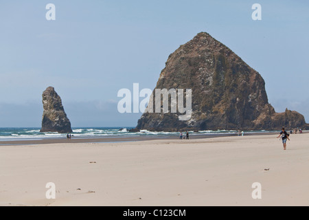 Haystack Rock in Cannon Beach, Clatsop County, Oregon, USA Stockfoto