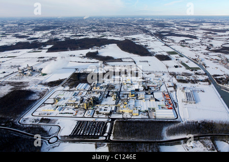 Luftaufnahme, chemische Fabrik, Kunststoff, DuPont, Hamm, Ruhrgebiet, Nordrhein-Westfalen, Deutschland, Europa Stockfoto