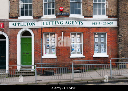 Ein Immobilienmakler in Margate, Kent Stockfoto