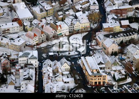 Antenne zu sehen, Marktplatz, City Center, Kamen, Ruhrgebiet Region, North Rhine-Westphalia, Deutschland, Europa Stockfoto