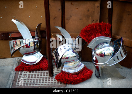 Römische Helme, Semana Santa, die Karwoche, Palma de Mallorca, Mallorca, Balearen, Spanien, Europa Stockfoto