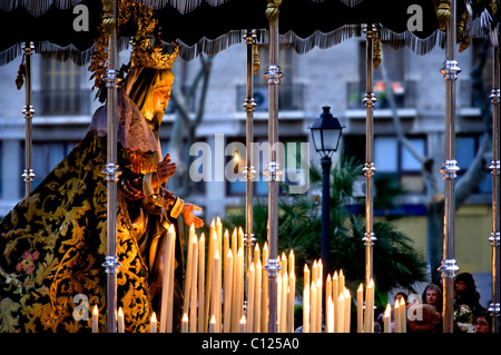 La Virgen De La Esperanza Madonna, Semana Santa, die Karwoche, Palma de Mallorca, Mallorca, Balearen, Spanien, Europa Stockfoto