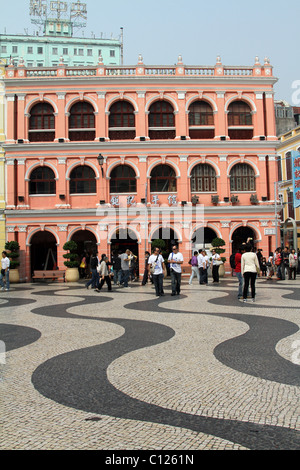 Largo Senado, der Senatsplatz in Macau, China. Stockfoto