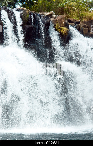 Rochester Falls, einem berühmten Wasserfall in der Nähe von Souillac im Süden der Insel Mauritius Indischer Ozean Stockfoto