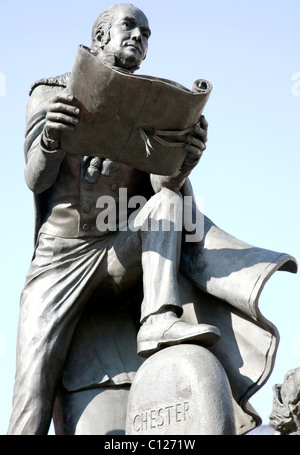 Statue von Sir Robert Grosvenor, 1. Marquess of Westminster, Belgravia, London Stockfoto