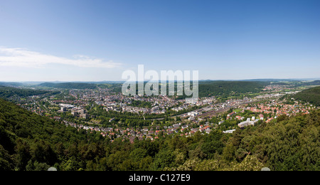 Blick über die Stadt Marburg ein der Lahn, Hessen, Deutschland, Europa Stockfoto