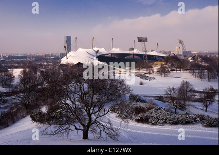 Olympiastadion, Olympiapark, München, Bayern, Deutschland, Europa Stockfoto