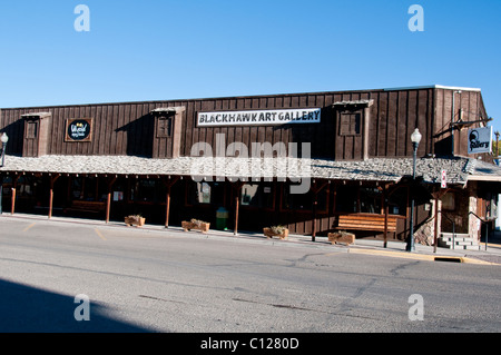 Saratoga, Snowy Range & Sierra Madre Mountains, feine Shopping, Essen, 49 Meilen westlich von Centennial, über Hwy 130, Wyoming, USA Stockfoto