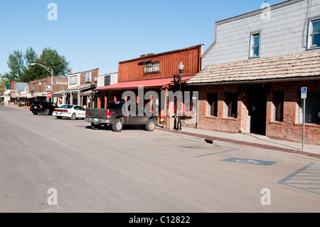 Saratoga, Snowy Range & Sierra Madre Mountains, feine Shopping, Essen, 49 Meilen westlich von Centennial, über Hwy 130, Wyoming, USA Stockfoto