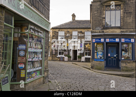 Eine Ansicht des Dorfes Haworth, West Yorkshire. Stockfoto