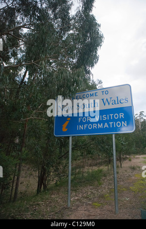 Wecome, New-South.Wales Straßenschild. Stockfoto