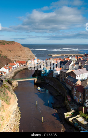 Das alte Fischerdorf Staithes, North Yorkshire, UK Stockfoto