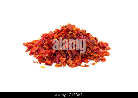 Stücke von roter Paprika Stockfoto