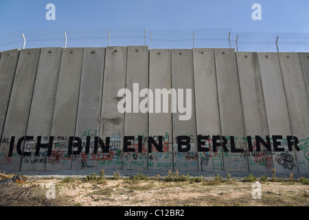 Ein Graffiti auf der Trennwand, Palästina Stockfoto